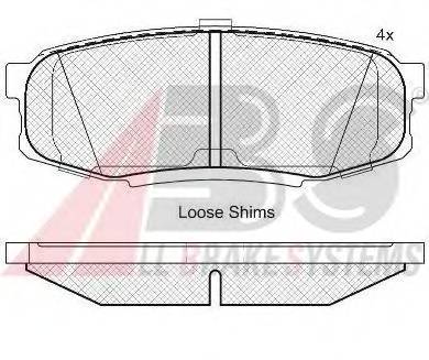 A.B.S. 37702 Комплект тормозных колодок