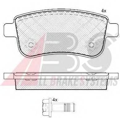 A.B.S. 37732 Комплект тормозных колодок
