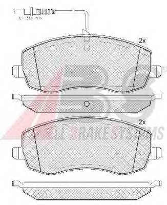 A.B.S. 37734 Комплект гальмівних колодо...