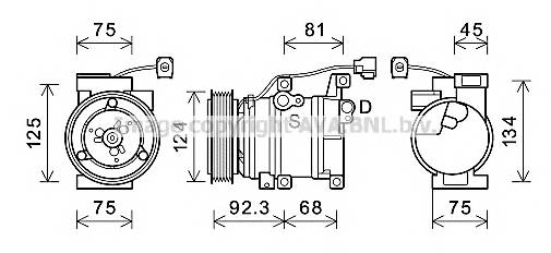 AVA QUALITY COOLING MZAK219 Компрессор, кондиционер AVA QUALITY COOLING MZAK219 Компрессор, кондиционер