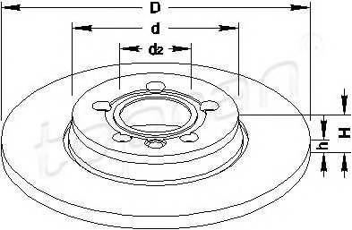 TOPRAN 107 692 Тормозной диск