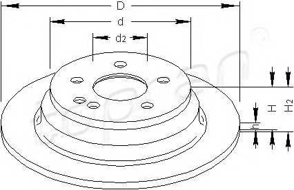 TOPRAN 401 928 Тормозной диск