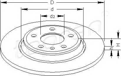 TOPRAN 113 011 Тормозной диск