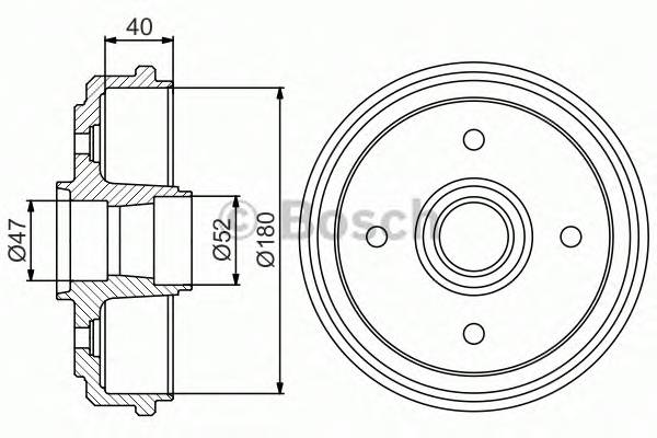 BOSCH 0 986 477 192 Тормозной барабан