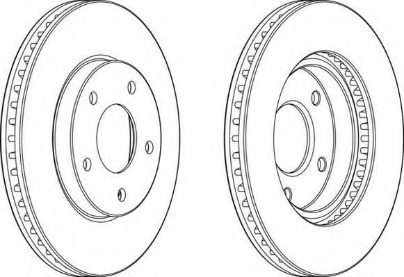 FERODO DDF1599 Гальмівний диск (ціна за 2шт
