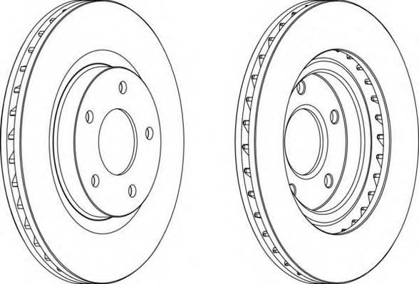 FERODO DDF1624 Гальмівний диск (ціна за 2шт
