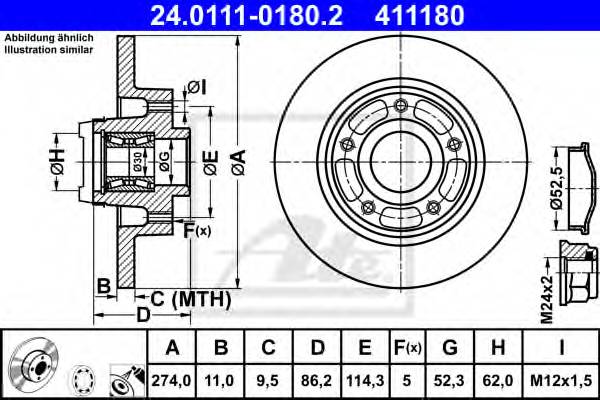 ATE 24011101802 Колодка гальм. диск. MB SPRINTER, ...