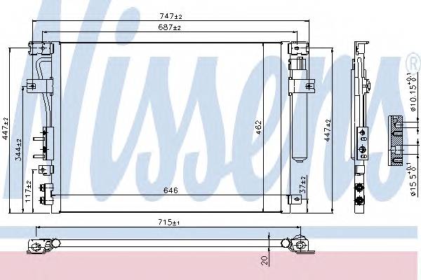 NISSENS 940348 Конденсатор, кондиционер NISSENS 940348 Конденсатор, кондиционер