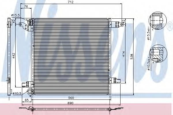 NISSENS 94568 Конденсатор, кондиционер NISSENS 94568 Конденсатор, кондиционер