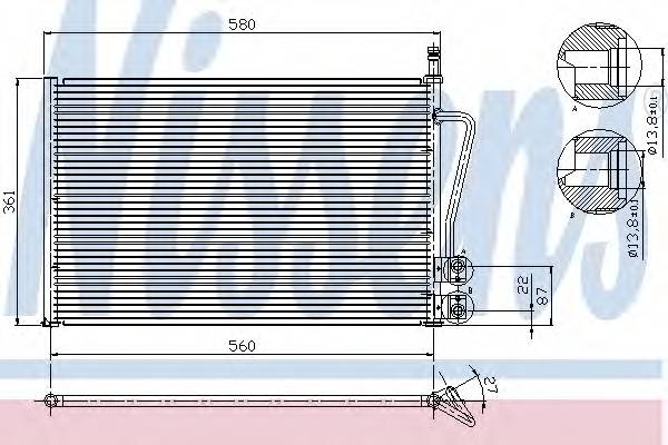 NISSENS 94587 Конденсатор, кондиционер NISSENS 94587 Конденсатор, кондиционер