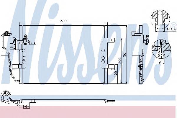 NISSENS 94588 Конденсатор, кондиционер NISSENS 94588 Конденсатор, кондиционер