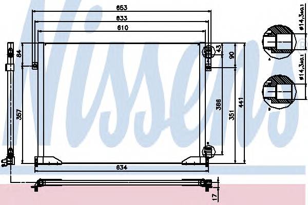 NISSENS 94671 Конденсатор, кондиционер NISSENS 94671 Конденсатор, кондиционер