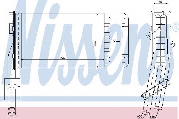 NISSENS 73352 Теплообменник, отопление с