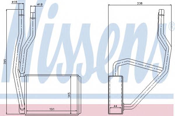 NISSENS 71765 Теплообменник, отопление с