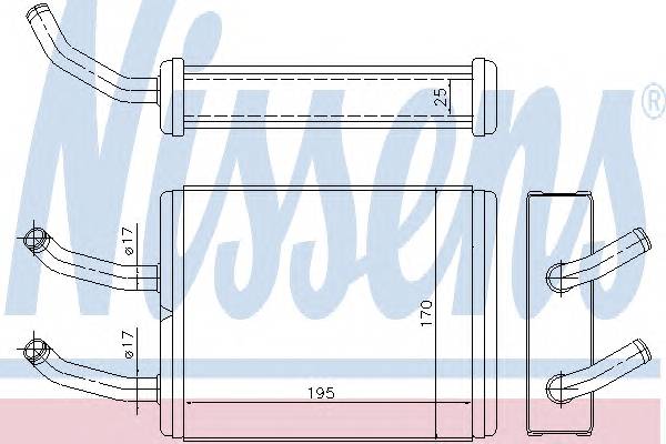 NISSENS 77511 Теплообменник, отопление с�