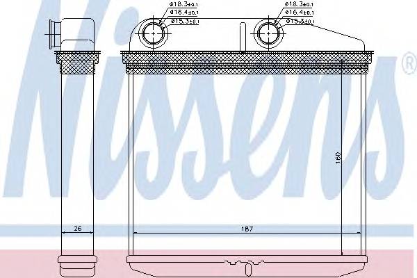 NISSENS 71456 Теплообменник, отопление с