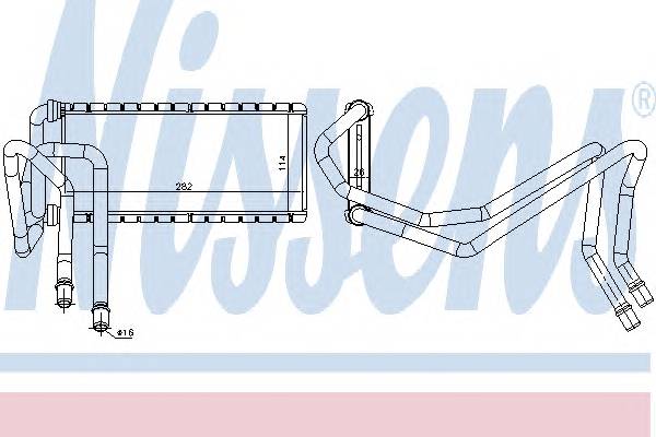 NISSENS 73002 Теплообменник, отопление с