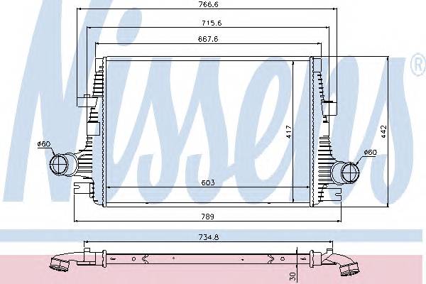 NISSENS 96644 Интеркулер