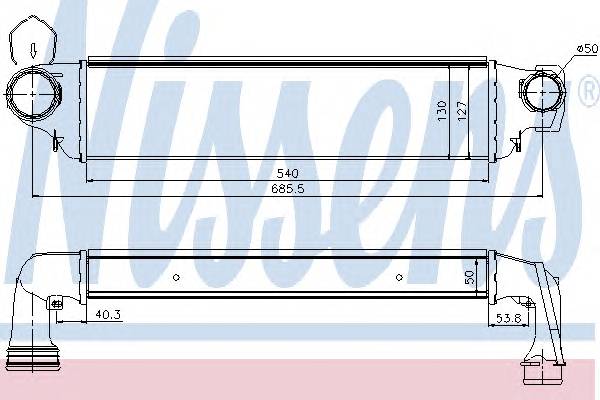NISSENS 96654 Интеркулер