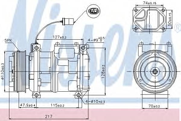NISSENS 89147 Компрессор, кондиционер