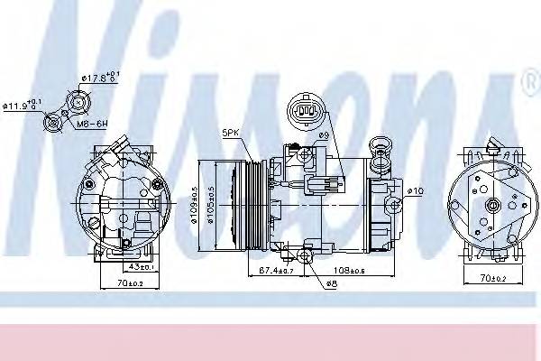NISSENS 89215 Компресор, кондиціонер NISSENS 89215 Компресор, кондиціонер