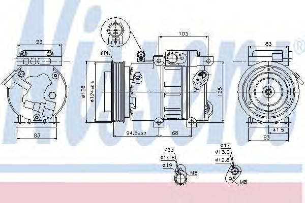 NISSENS 89285 Компрессор, кондиционер NISSENS 89285 Компрессор, кондиционер