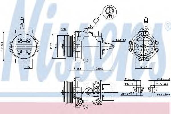 NISSENS 89591 Компрессор, кондиционер NISSENS 89591 Компрессор, кондиционер