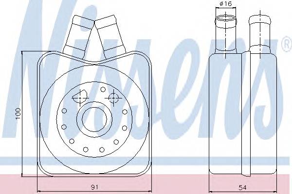 NISSENS 90607 масляный радиатор, двигате