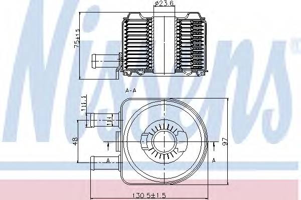 NISSENS 90603 масляный радиатор, двигате
