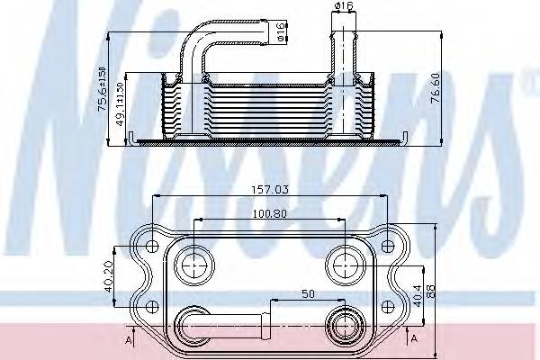 NISSENS 90714 масляный радиатор, двигате