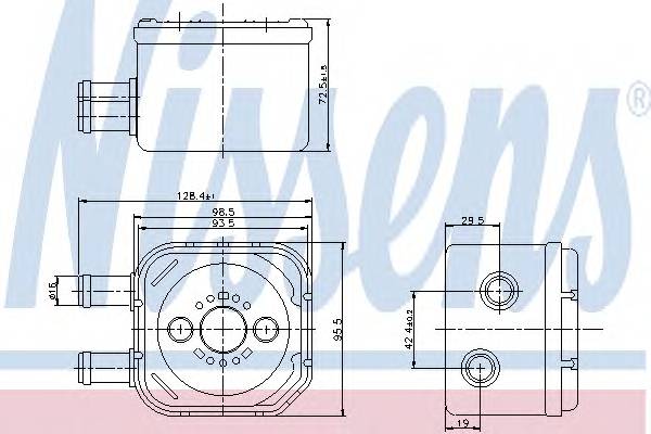 NISSENS 90652 масляный радиатор, двигате