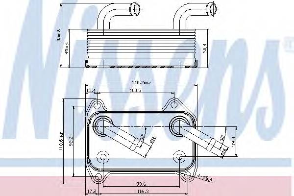 NISSENS 90707 масляный радиатор, двигате