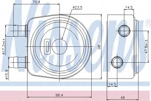 NISSENS 90697 масляный радиатор, двигате