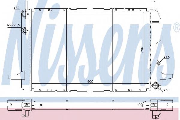 NISSENS 62213 Радиатор, охлаждение двига