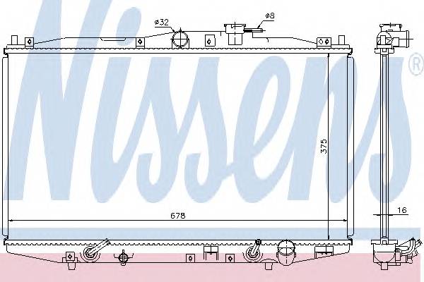 NISSENS 63345 Радиатор, охлаждение двига