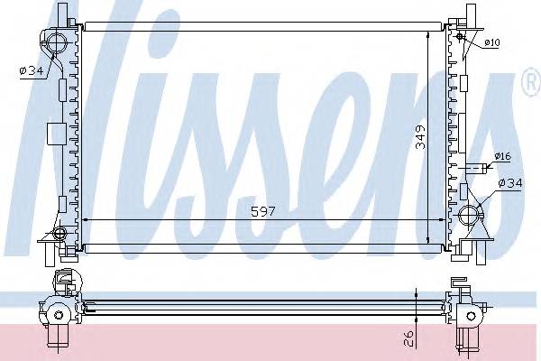 NISSENS 62073A Радиатор, охлаждение двига... NISSENS 62073A Радиатор, охлаждение двига...