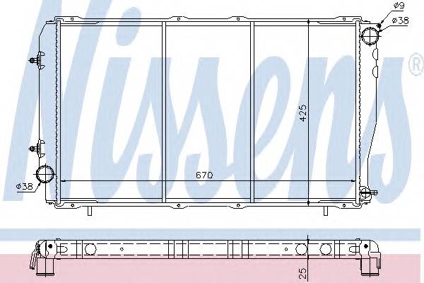 NISSENS 641111 Радиатор, охлаждение двига