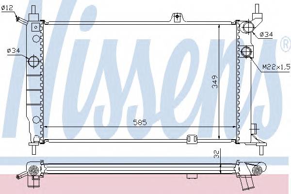 NISSENS 63252A Радіатор, охолодження двиг...