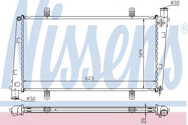 NISSENS 65551A Радиатор, охлаждение двига