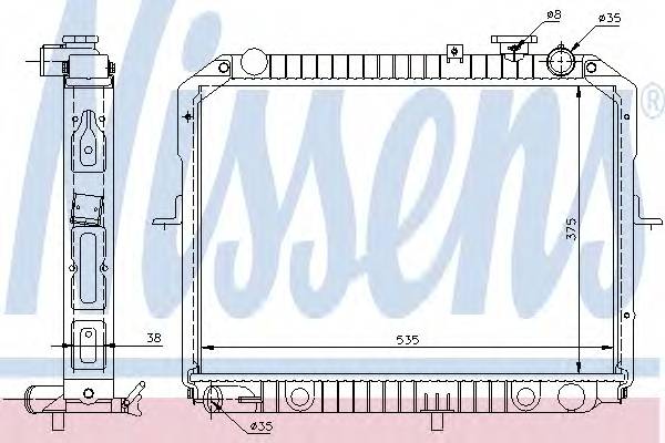 NISSENS 66645 Радиатор, охлаждение двига
