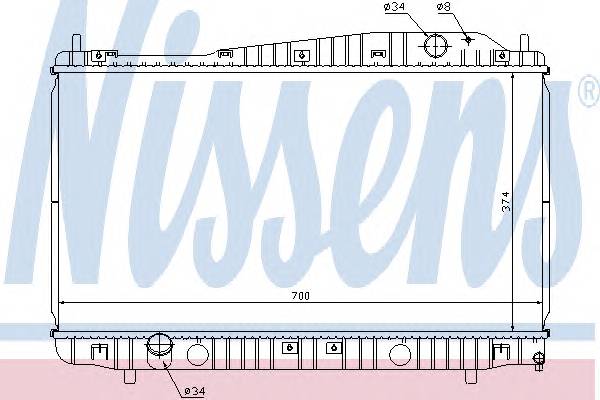 NISSENS 61638 Радиатор, охлаждение двига
