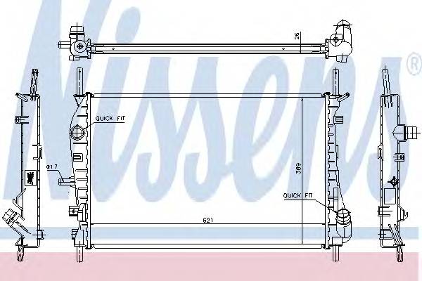 NISSENS 62023A Радиатор, охлаждение двига... NISSENS 62023A Радиатор, охлаждение двига...