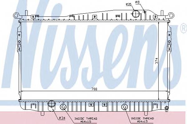 NISSENS 61629 Радиатор, охлаждение двига