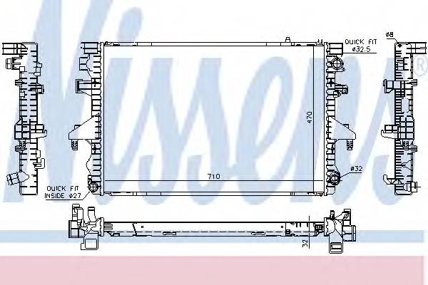 NISSENS 65283A Радиатор, охлаждение двига... NISSENS 65283A Радиатор, охлаждение двига...