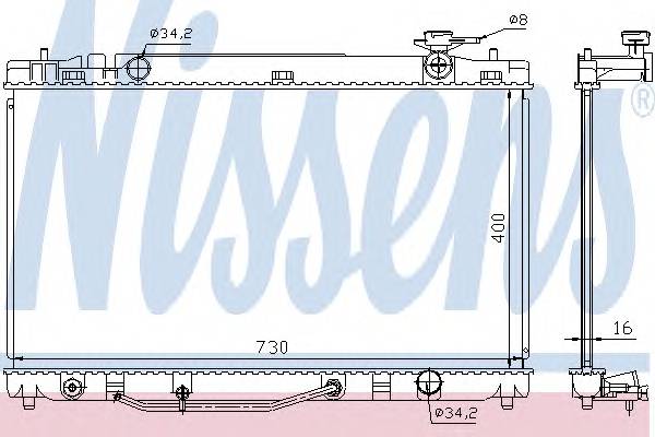 NISSENS 646808 Радіатор, охолодження двиг...
