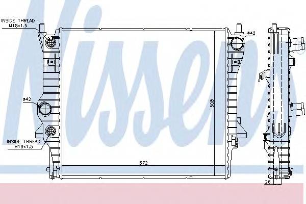 NISSENS 66708 Радиатор, охлаждение двига