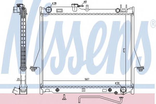 NISSENS 60854 Радиатор, охлаждение двига