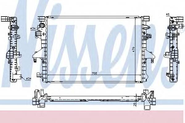 NISSENS 65285 Радиатор, охлаждение двига