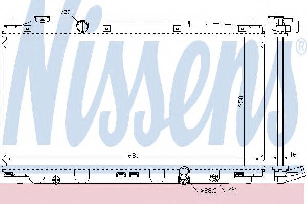 NISSENS 68150 Радиатор, охлаждение двига