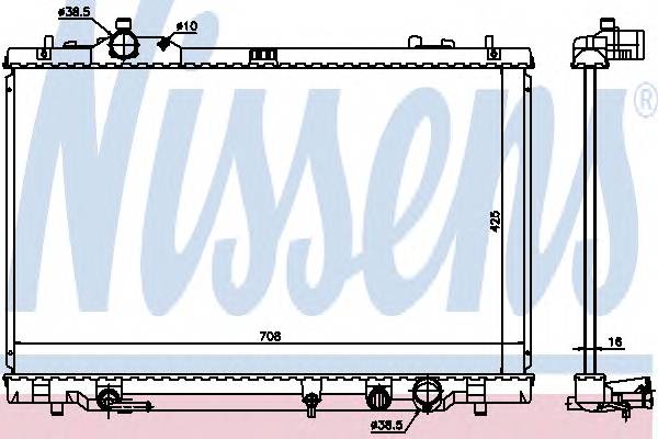 NISSENS 646819 Радиатор, охлаждение двига